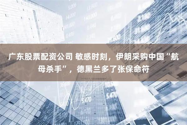 广东股票配资公司 敏感时刻，伊朗采购中国“航母杀手”，德黑兰多了张保命符