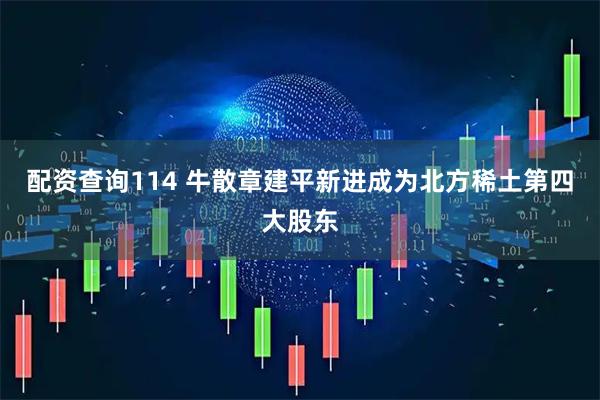 配资查询114 牛散章建平新进成为北方稀土第四大股东