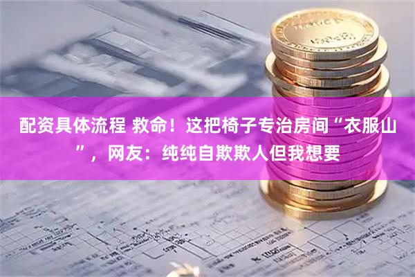 配资具体流程 救命！这把椅子专治房间“衣服山”，网友：纯纯自欺欺人但我想要